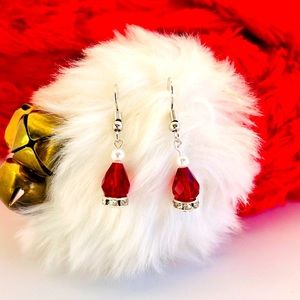 Christmas Santa hat earrings. $10